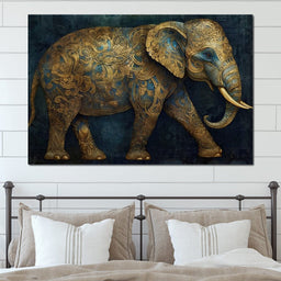 Gilded Grey Elephant - NicheCanvas