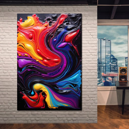 Twilight Abyss Energetic Pour - NicheCanvas