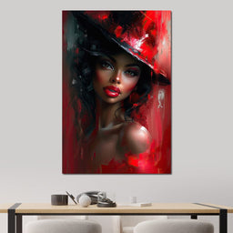 Siren in Rouge Nocturne - NicheCanvas