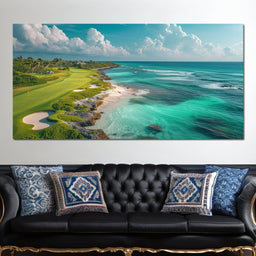 Coastal Greens and Ocean Breeze - NicheCanvas