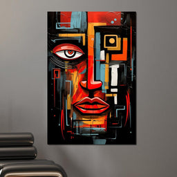 Twilight in Cubist Metropolis - NicheCanvas