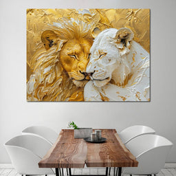 Golden Solitude and Ivory Peace - NicheCanvas