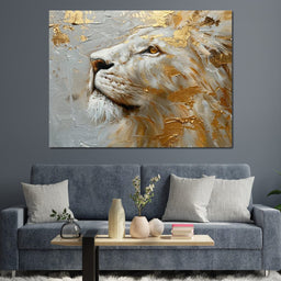 Golden Sovereign Stare - NicheCanvas