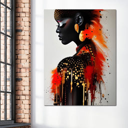 Female Portrait Paint Splash 035 - Johanjjf - NicheCanvas