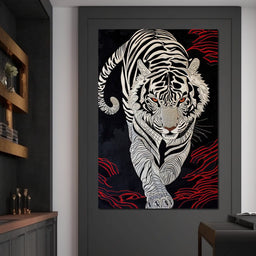 White Tiger of Shadows - NicheCanvas
