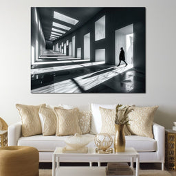 Shadowplay Geometric Solitude - NicheCanvas