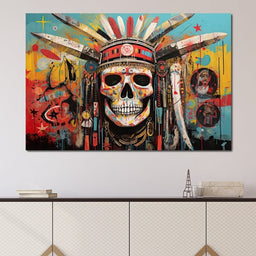 Tribal Echoes in Technicolor - NicheCanvas