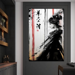 Ink Veiled Geisha Mystery - NicheCanvas