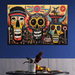 Vibrant Tribal Spirit Montage - NicheCanvas