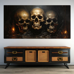 Gothic Symphony of the Skulls - Raven Blackwood - NicheCanvas