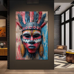 Tribal Echoes in Color - NicheCanvas