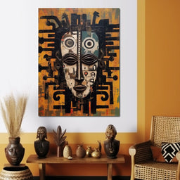 Tribal Mask 19 - Sakeem Gibbs - NicheCanvas
