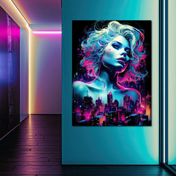 Neon Reverie Portrait 06 - NicheCanvas