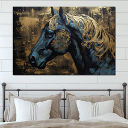Gilded Royal Horse - NicheCanvas