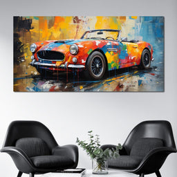 Pink Covertible - RiderArt - NicheCanvas