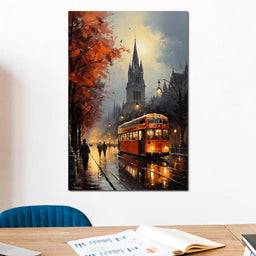 Vintage London Street - NicheCanvas