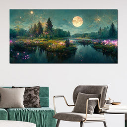 Glittering Lake - NicheCanvas