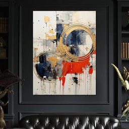 Golden Royal Geometric Harmony 04 - Wildrose Creations - NicheCanvas