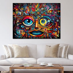 Vibrant Doodle Cyberpunk - NicheCanvas