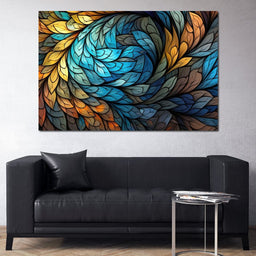 Mosaic Leafy Luminescence - NicheCanvas