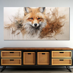 Acrylic Fox in a Fawn Whisker Dream - NicheCanvas