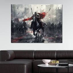 Majestic Warfare in Monochrome - NicheCanvas