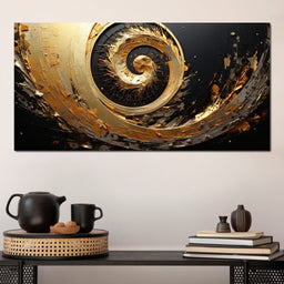 Abyssal Gold Vortex - Tanni Cylon - NicheCanvas