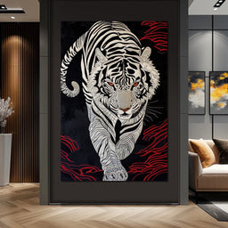 White Tiger of Shadows - NicheCanvas