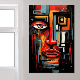 Twilight in Cubist Metropolis - NicheCanvas