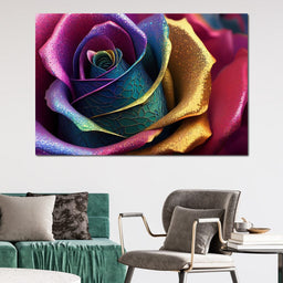 Digital Flower in Multicolor - NicheCanvas