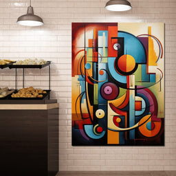 Mosaic of Colorful Cubism - NicheCanvas