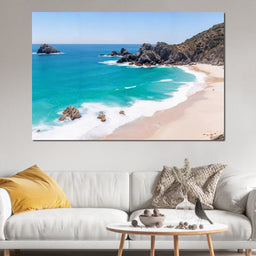 Turquoise Serenity Shores - NicheCanvas