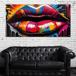 Graffiti Lips Splash - Johanjjf - NicheCanvas
