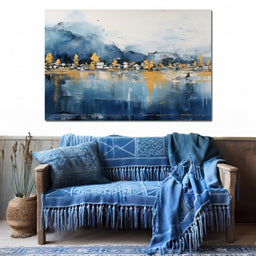 Mystical Forest Lake Abstract  - NicheCanvas