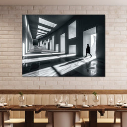 Shadowplay Geometric Solitude - NicheCanvas