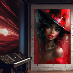 Siren in Rouge Nocturne - NicheCanvas