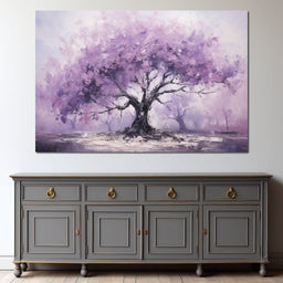 Blossoming Tree in Monochrome - NicheCanvas