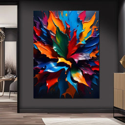 Paint Splatter Flower - Johanjjf - NicheCanvas