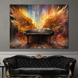 Winged Piano - NicheCanvas