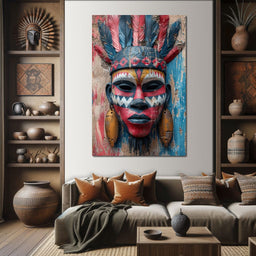 Tribal Echoes in Color - NicheCanvas
