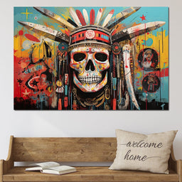 Tribal Echoes in Technicolor - NicheCanvas