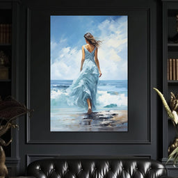 Azure Serenity Stroll - NicheCanvas