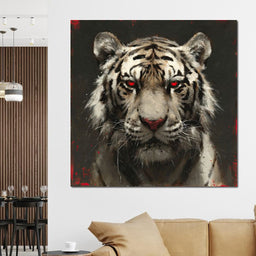 Tiger Gaze in Ember Hue - NicheCanvas