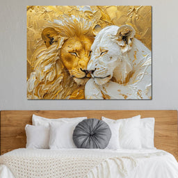 Golden Solitude and Ivory Peace - NicheCanvas