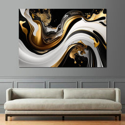Marble-Lux Collection: Vibrant White & Gold Marble 11 - NicheCanvas