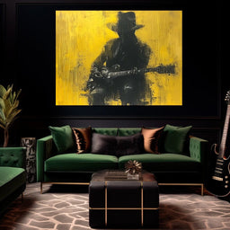 Golden Melody Silhouette - NicheCanvas