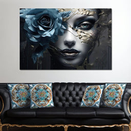 Ethereal Metallic Bloom - NicheCanvas