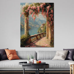 Blossomed Lakeside Retreat - NicheCanvas