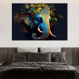 The Blue Elephant - NicheCanvas