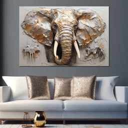 Silver Elephant - NicheCanvas